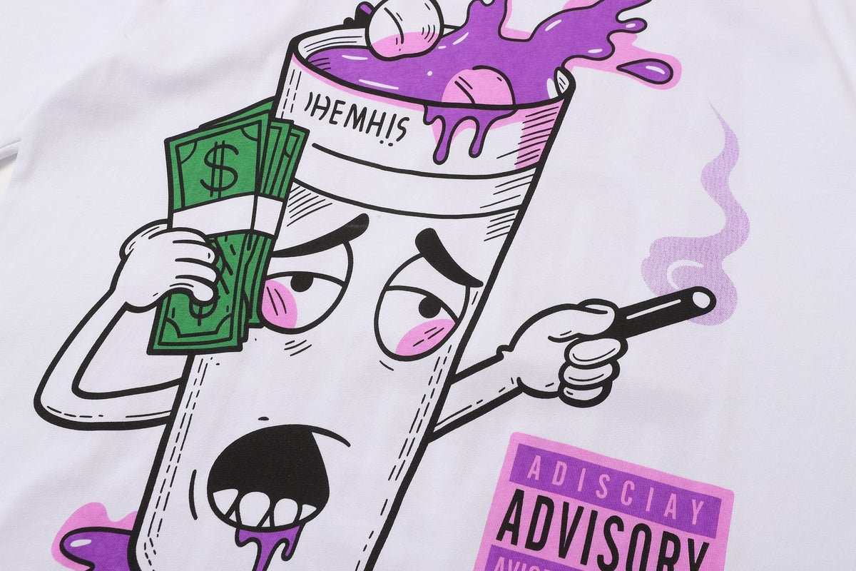 THAT'S A AWFUL LOT OF COUGH SYRUP White Front & Back Graphic T-Shirt